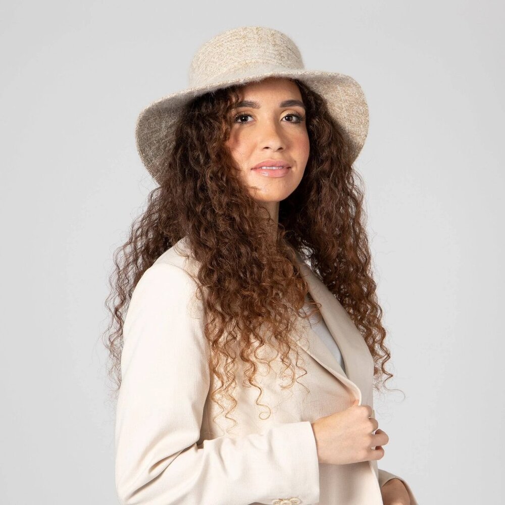 NWT San Diego Hat Co. Fuzzy Angora-blend Bucket Hat Cape Horn Camel - Picture 14 of 15